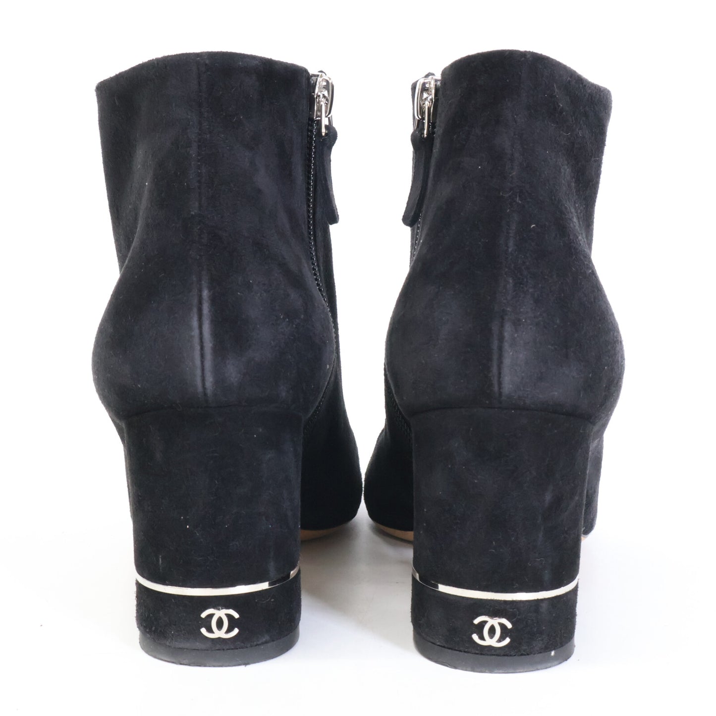 CHANEL シャネル 【美品】G32120 ココマーク スエード サイドジップ ショートブーツ シューズ