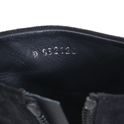 CHANEL シャネル 【美品】G32120 ココマーク スエード サイドジップ ショートブーツ シューズ