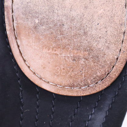 CHANEL シャネル G26572 ココマークステッチ リボン スエード デッキ シューズ シューズ