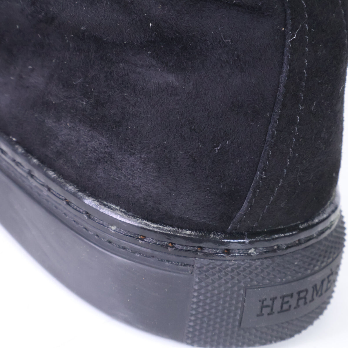 HERMES JIMMY Shearling high-top sneakers