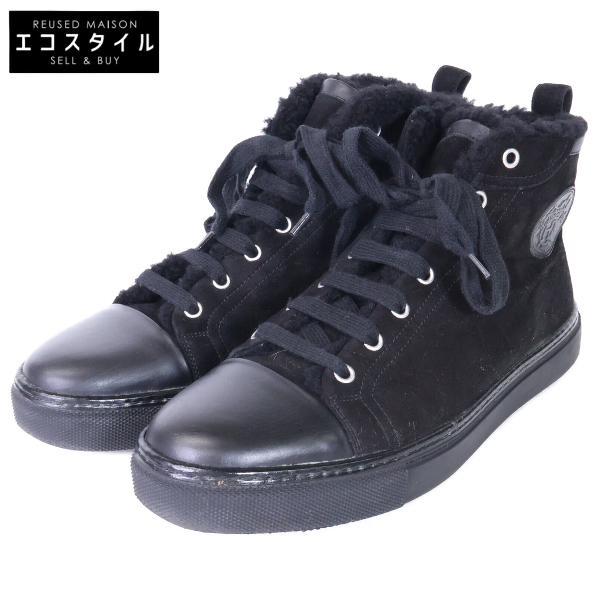 HERMES JIMMY Shearling high-top sneakers