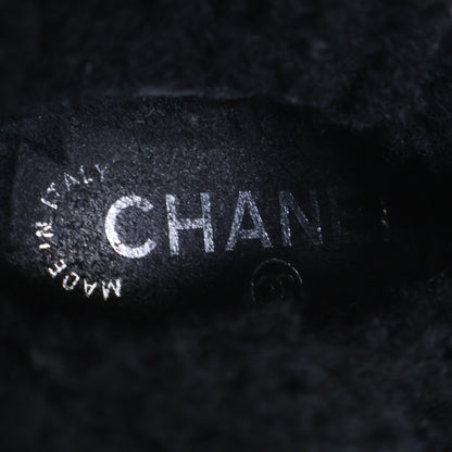 CHANEL シャネル ムートンボア ウェッジソール ショートブーツ シューズ