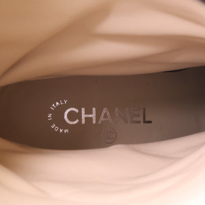 CHANEL シャネル 【美品】G33119 ガブリエルココ ココマーク刺繍 スエード サテン ポインテッドトゥ ブーツ シューズ