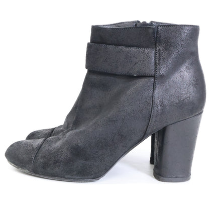 CHANEL G27906 Coco Mark belt side-zip ankle boots