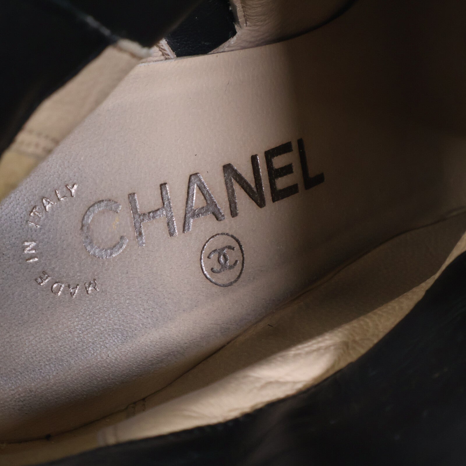 CHANEL シャネル G27906 ココマーク ベルト サイドジップ ショートブーツ シューズ