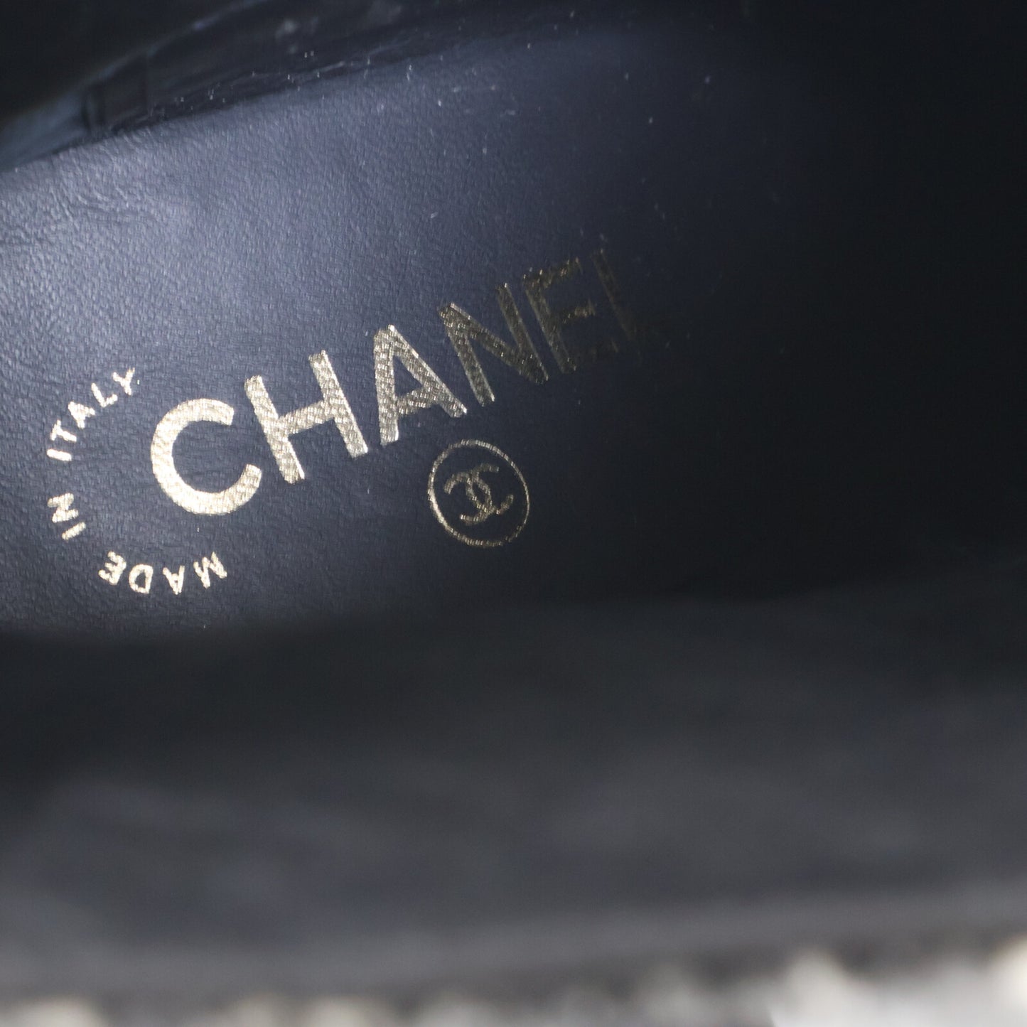 CHANEL シャネル 【美品】G32008 ココマーク ツイード切り替え レザー ショートブーツ シューズ