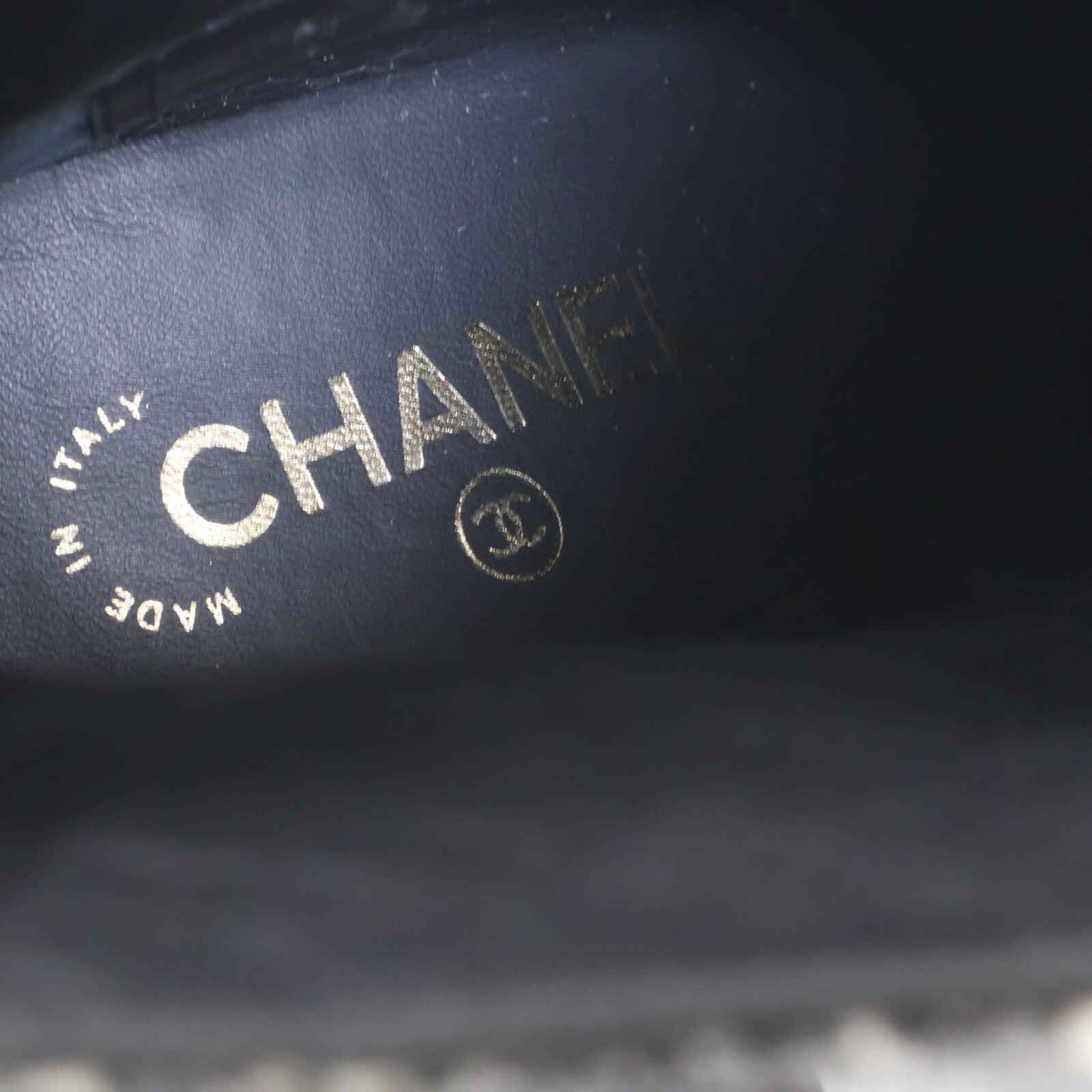 CHANEL シャネル 【美品】G32008 ココマーク ツイード切り替え レザー ショートブーツ シューズ