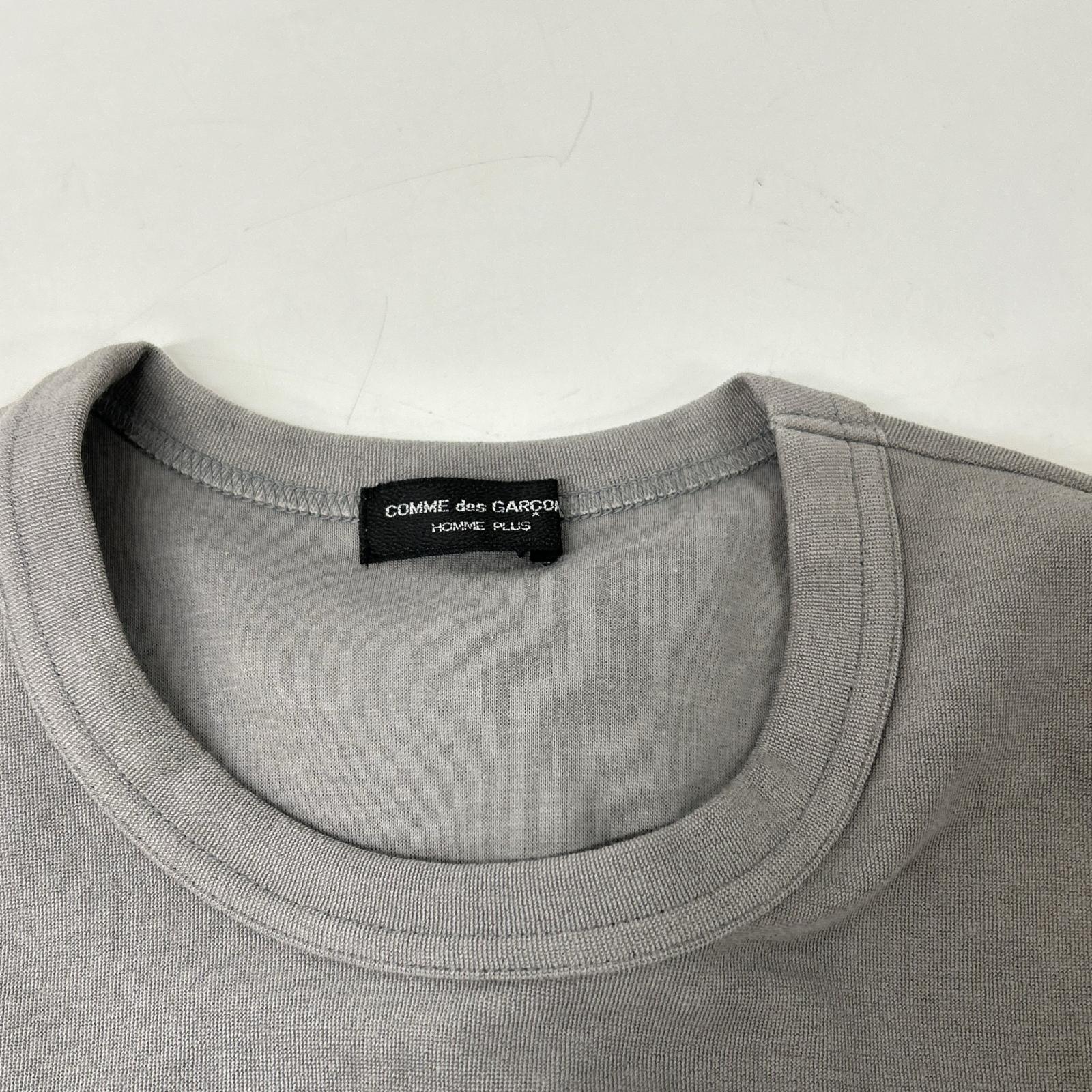 COMMEdesGARCONS HOMME PLUS コムデギャルソンオムプリュス 95AW スリープ期 PT-040480 グレー 顔料プリント ロングスリーブカットソー トップス
