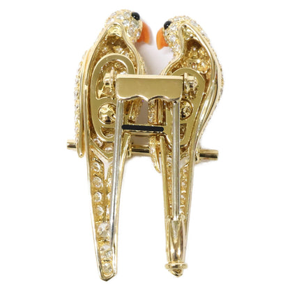 Cartier カルティエ 仕上げ済み 750 ダイヤ ラブバード コモレス ブローチ ブローチ