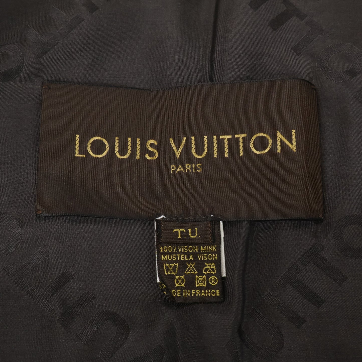 LOUIS VUITTON ルイヴィトン 美品 国内正規 モノグラム ミンクファー マフラー ストール