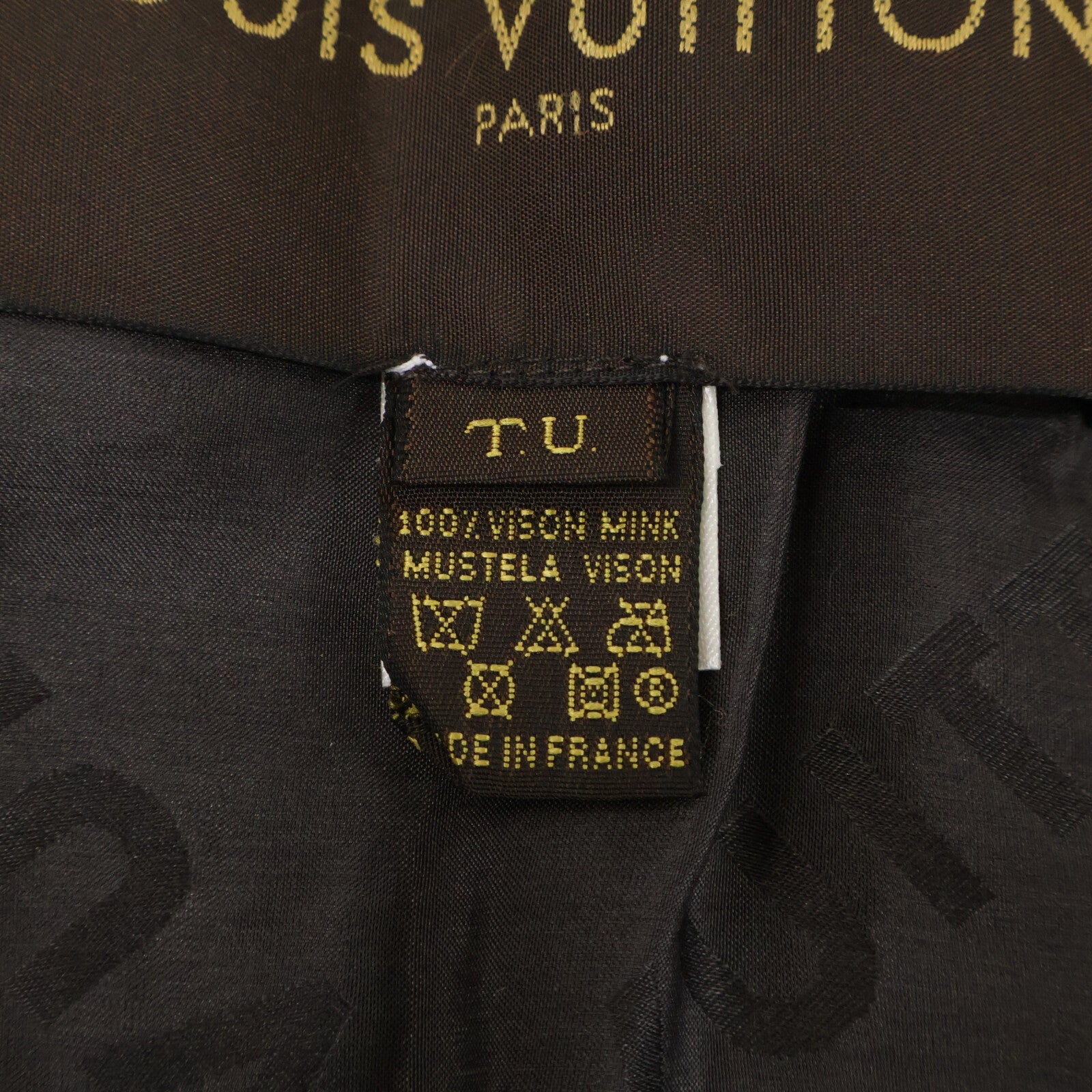 LOUIS VUITTON ルイヴィトン 美品 国内正規 モノグラム ミンクファー マフラー ストール