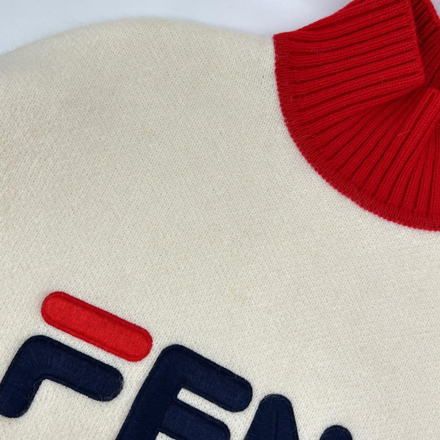 FENDI フェンディ ×フィラ 18年製 FZY688 ロゴ ニットセーター トップス