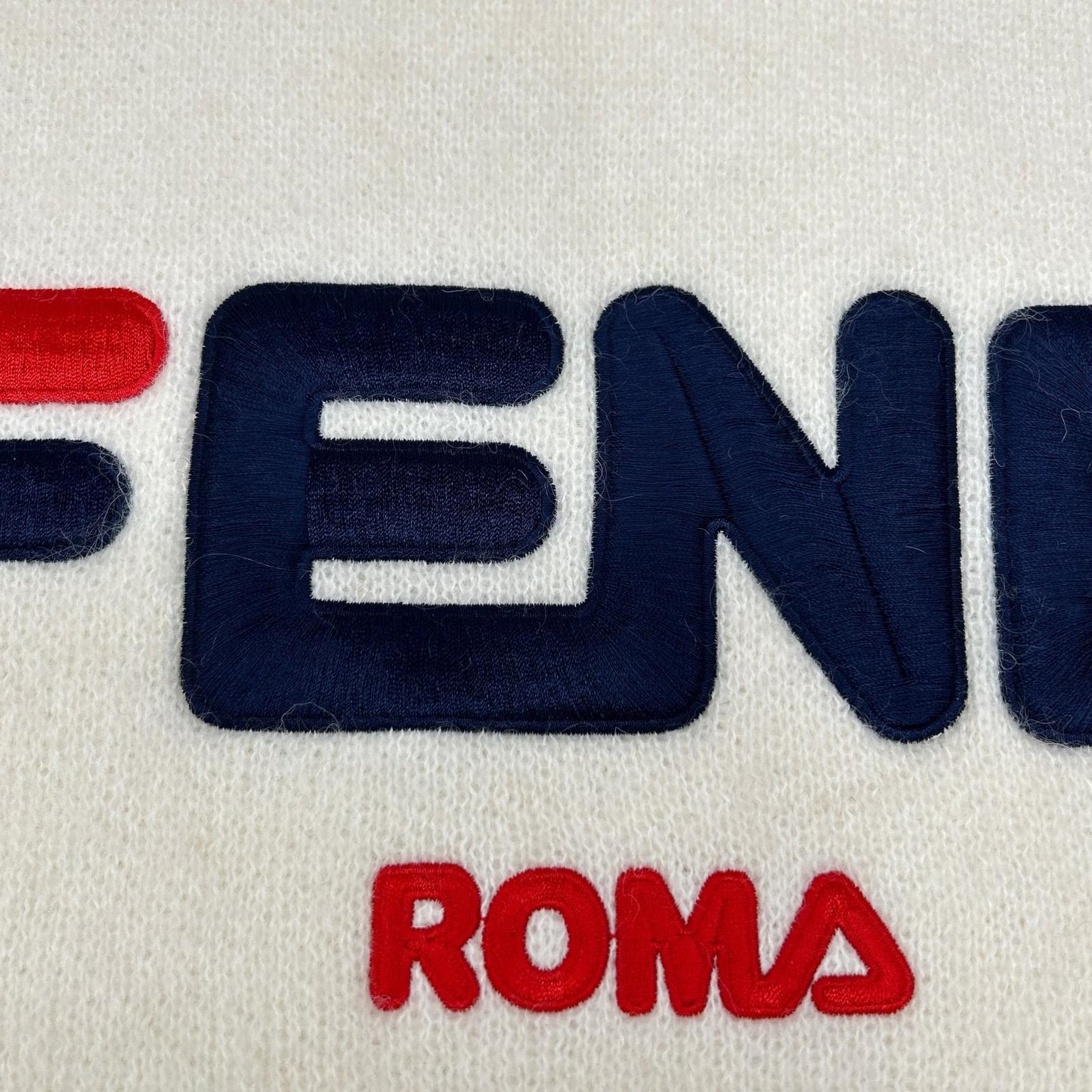 FENDI フェンディ ×フィラ 18年製 FZY688 ロゴ ニットセーター トップス