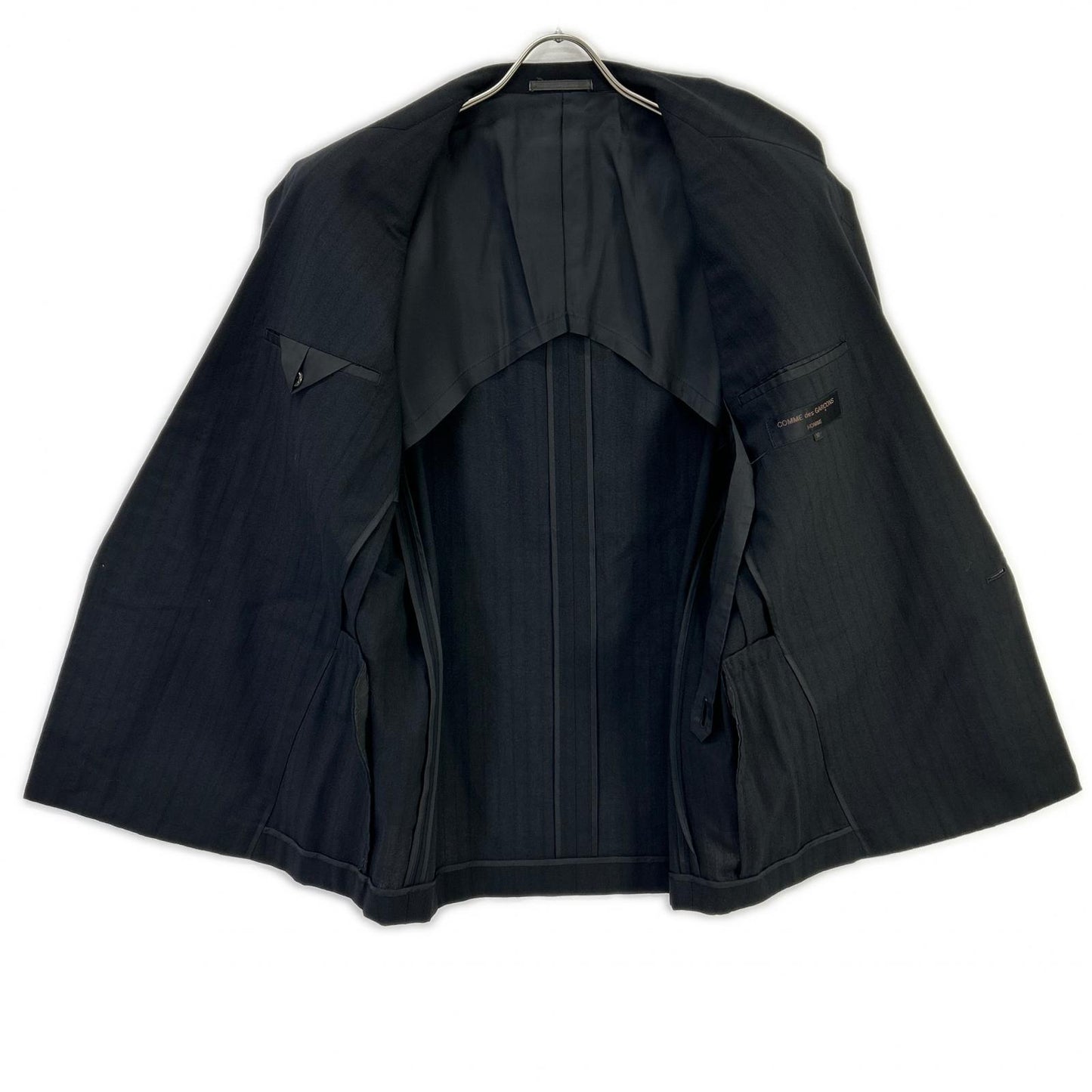 COMMEdesGARCONS HOMME コムデギャルソンオム AD1989 田中オム HS-02001M ブラックシャドウストライプ ダブルスーツ スーツ セットアップ