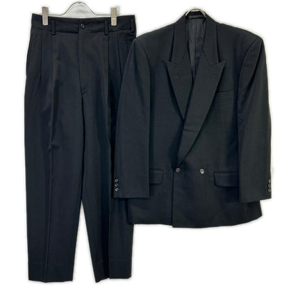COMMEdesGARCONS HOMME コムデギャルソンオム AD1989 田中オム HJ-05017S ブラック ピークドラペル ダブルスーツ スーツ セットアップ
