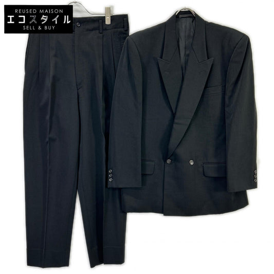 COMMEdesGARCONS HOMME コムデギャルソンオム AD1989 田中オム HJ-05017S ブラック ピークドラペル ダブルスーツ スーツ セットアップ