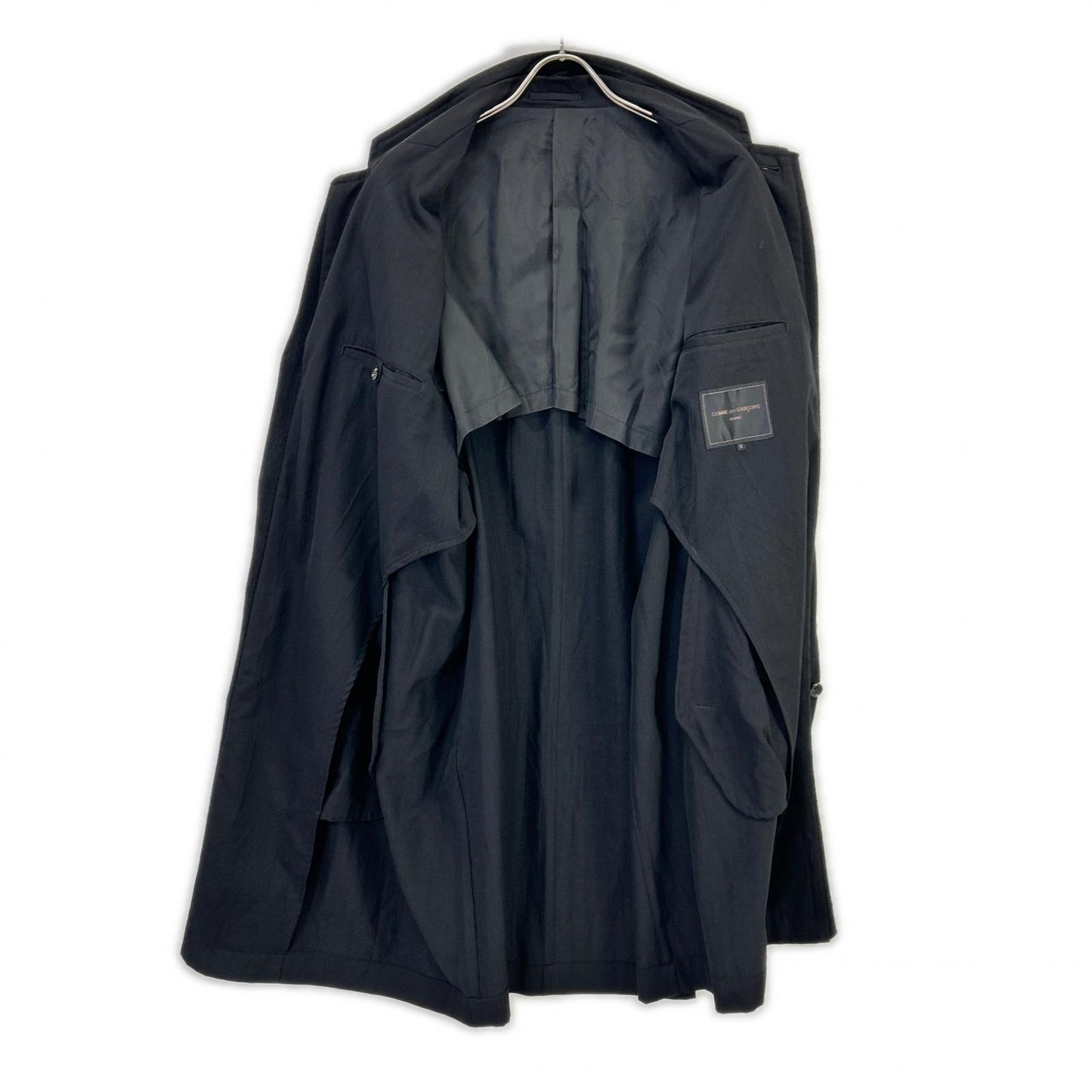 COMMEdesGARCONS HOMME コムデギャルソンオム 90s 田中オム AD1996　HC-040010 ブラック シングルオーバーコート コート