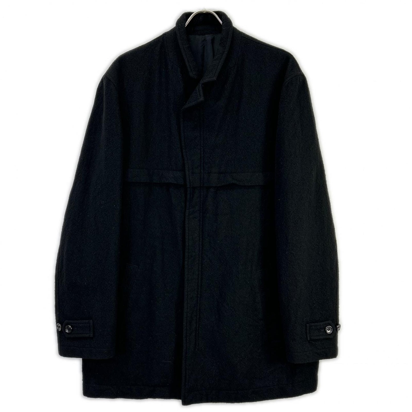COMMEdesGARCONS HOMME コムデギャルソンオム 90s 田中オム HJ-070780 ブラック 圧縮ウール ジップ コート コート