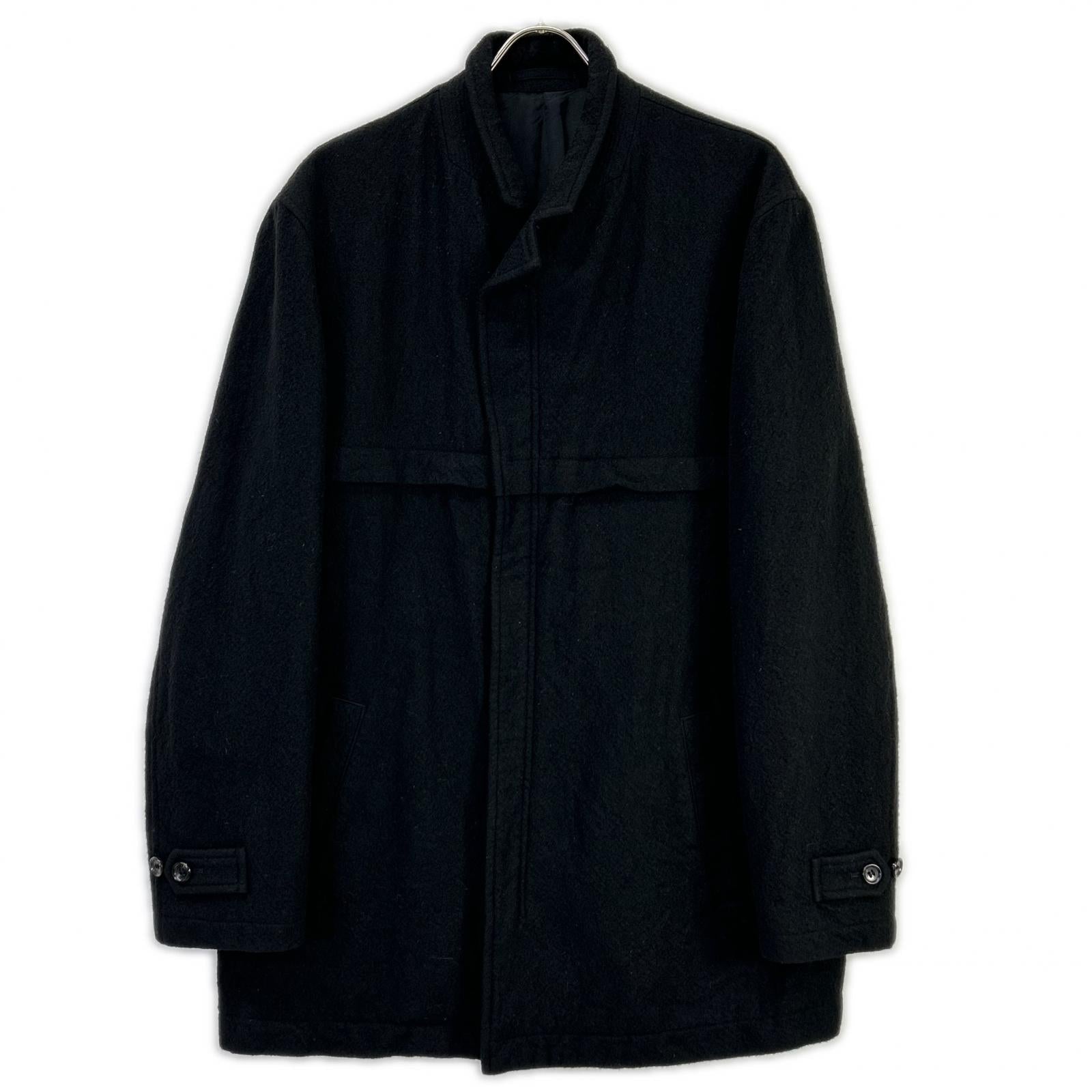 COMMEdesGARCONS HOMME コムデギャルソンオム 90s 田中オム HJ-070780 ブラック 圧縮ウール ジップ コート コート