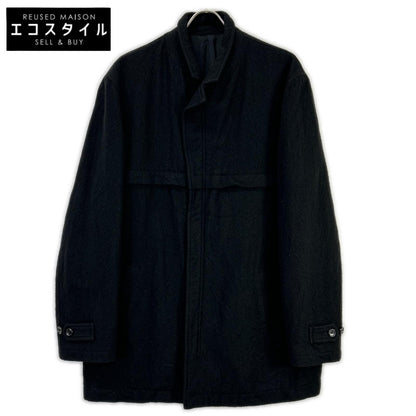 COMMEdesGARCONS HOMME コムデギャルソンオム 90s 田中オム HJ-070780 ブラック 圧縮ウール ジップ コート コート