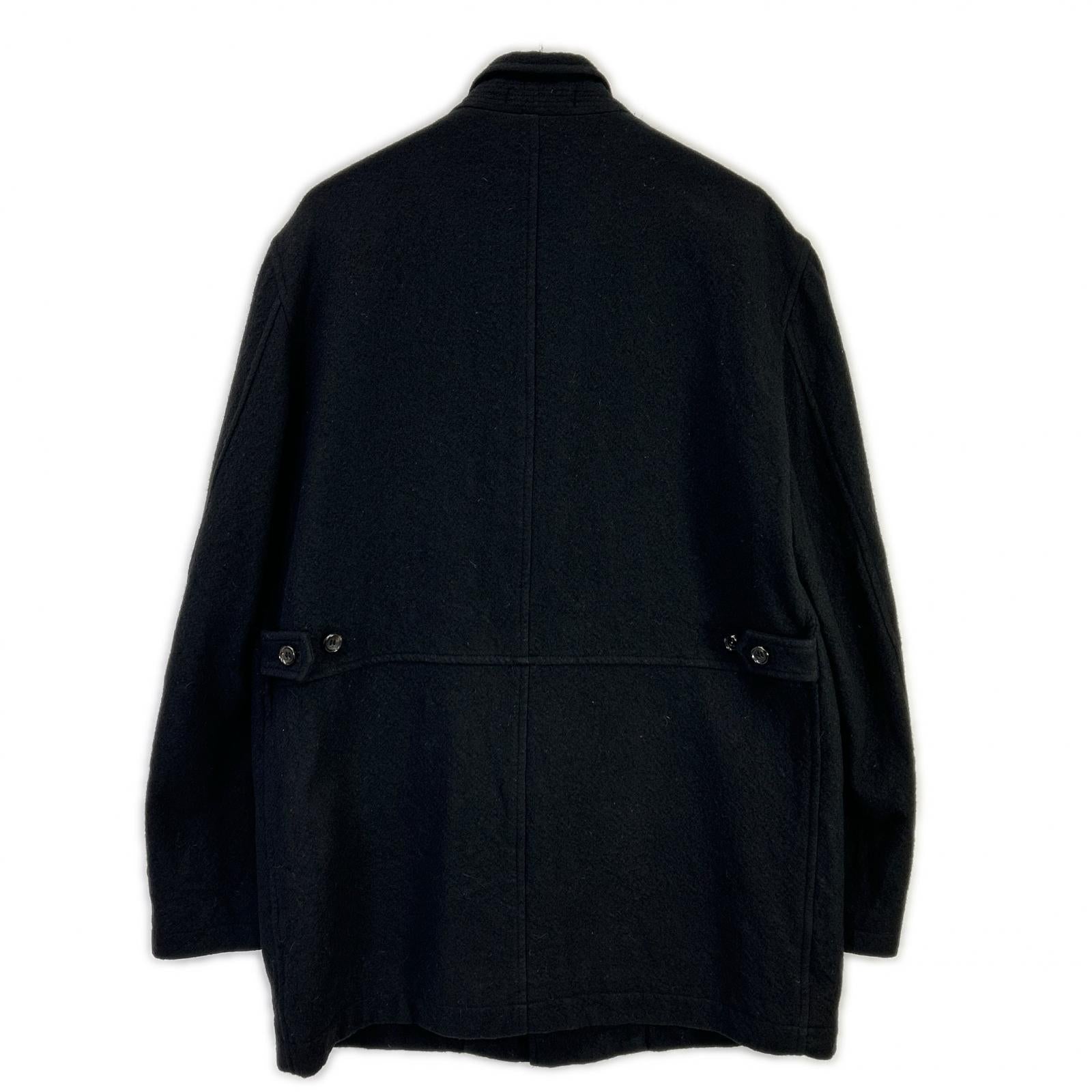 COMMEdesGARCONS HOMME コムデギャルソンオム 90s 田中オム HJ-070780 ブラック 圧縮ウール ジップ コート コート
