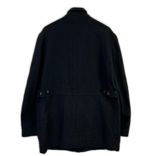 COMMEdesGARCONS HOMME コムデギャルソンオム 90s 田中オム HJ-070780 ブラック 圧縮ウール ジップ コート コート