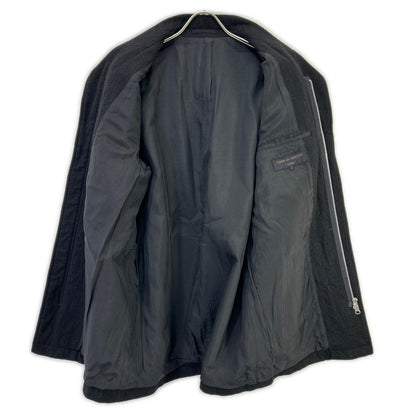 COMMEdesGARCONS HOMME コムデギャルソンオム 90s 田中オム HJ-070780 ブラック 圧縮ウール ジップ コート コート