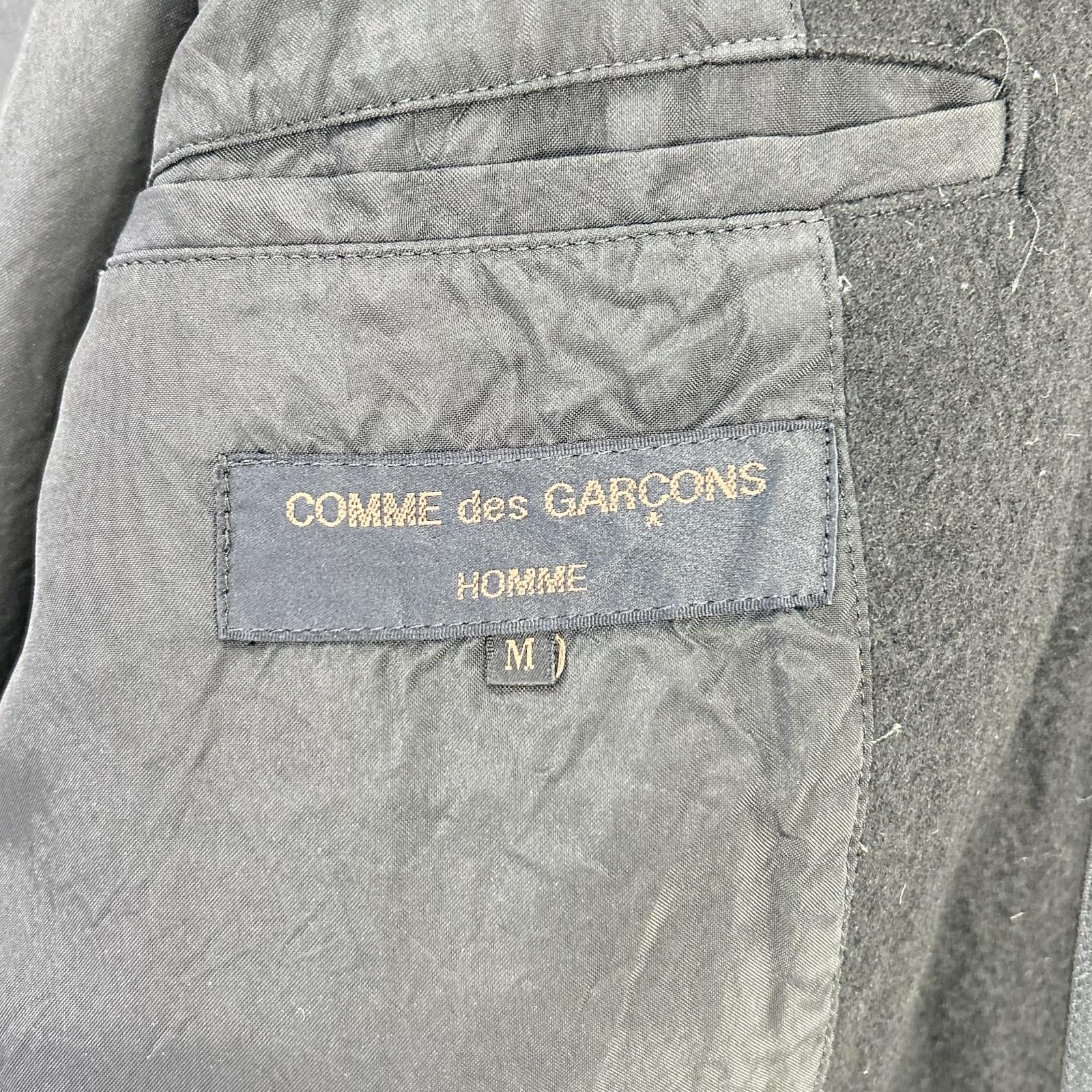 COMMEdesGARCONS HOMME コムデギャルソンオム 90s 田中オム HJ-070780 ブラック 圧縮ウール ジップ コート コート