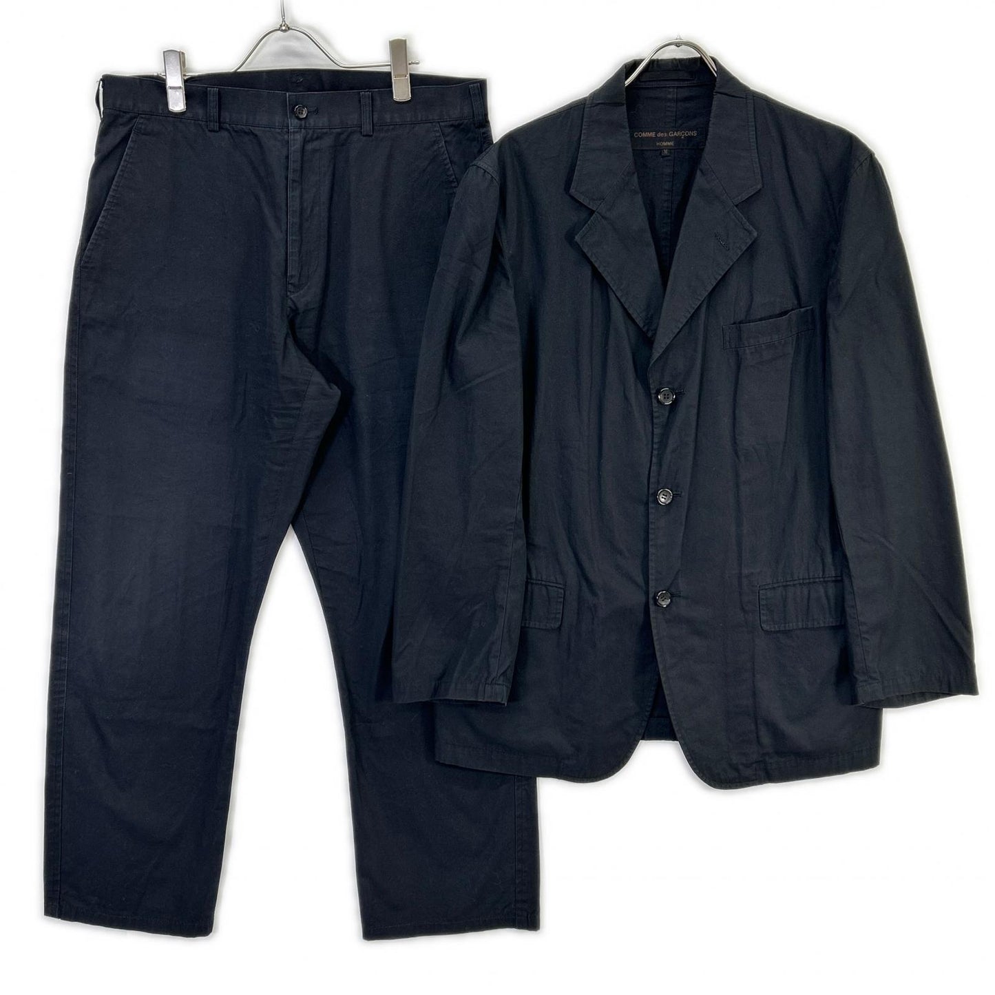 COMMEdesGARCONS HOMME コムデギャルソンオム 00s 田中オム HF-J041 ネイビー コットン セットアップ スーツ セットアップ