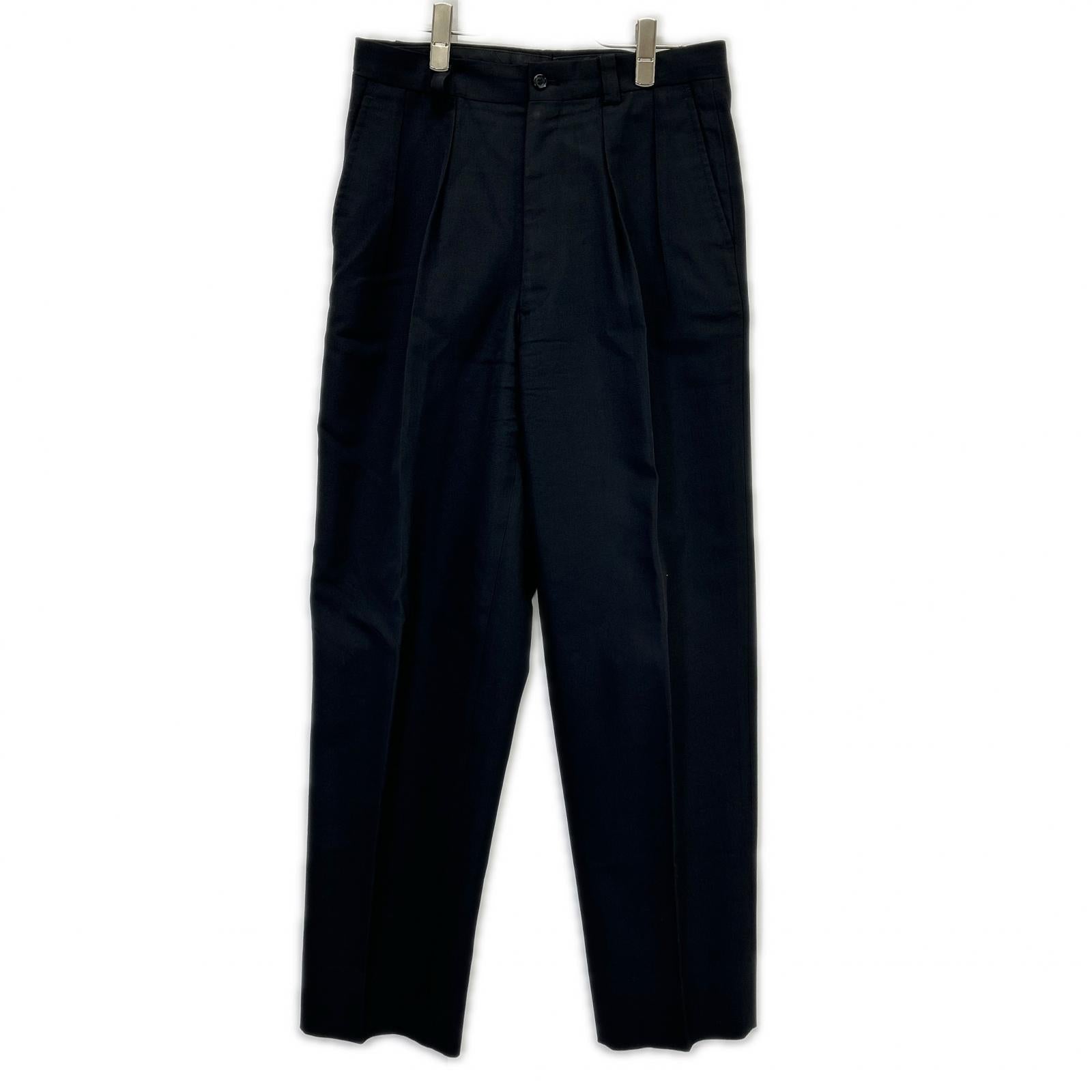 COMMEdesGARCONS HOMME コムデギャルソンオム 80s ブラック 2タックワイドトラウザー ボトムス
