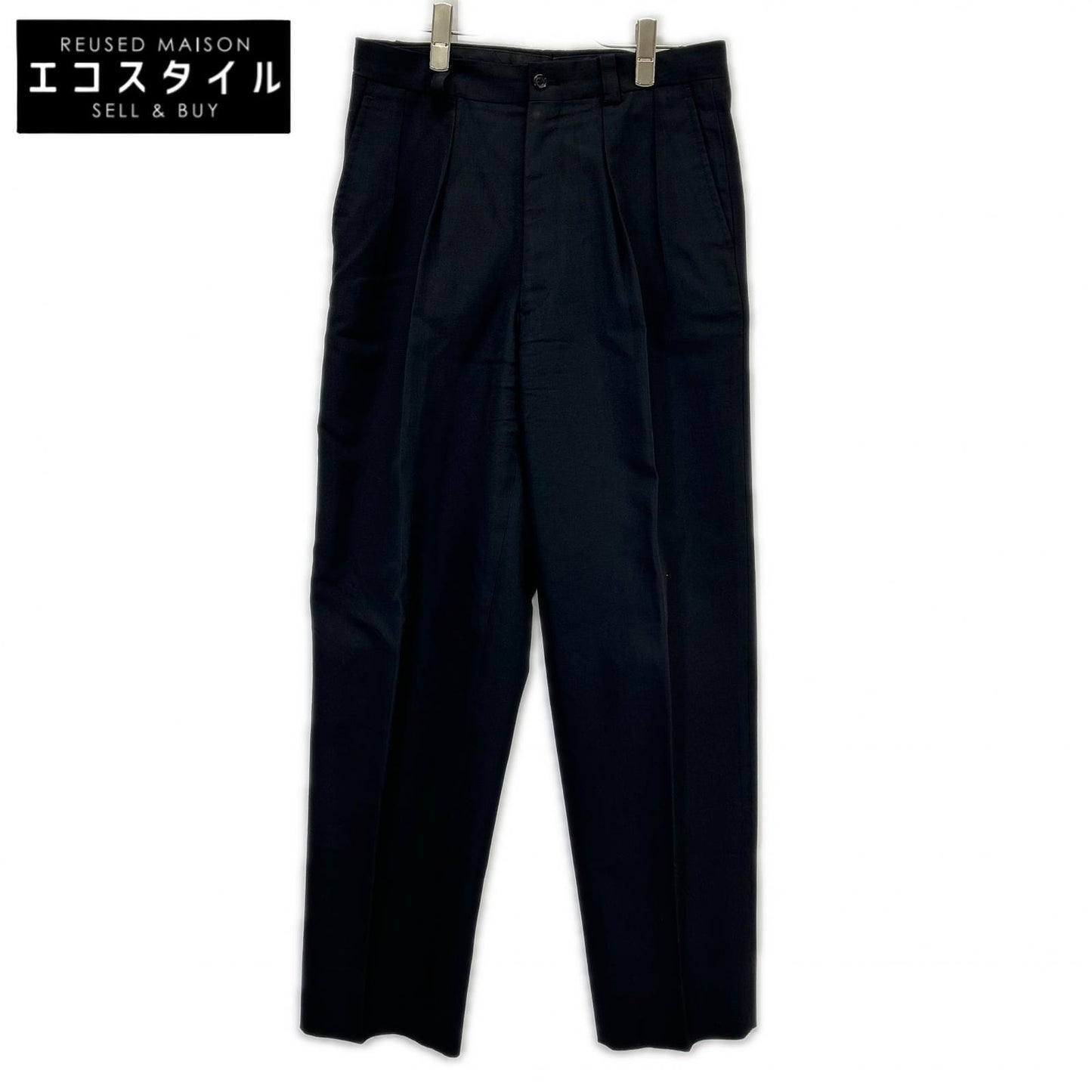 COMMEdesGARCONS HOMME コムデギャルソンオム 80s ブラック 2タックワイドトラウザー ボトムス