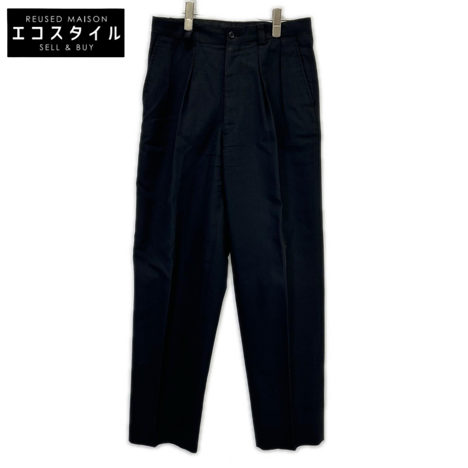 COMMEdesGARCONS HOMME コムデギャルソンオム 80s ブラック 2タックワイドトラウザー ボトムス