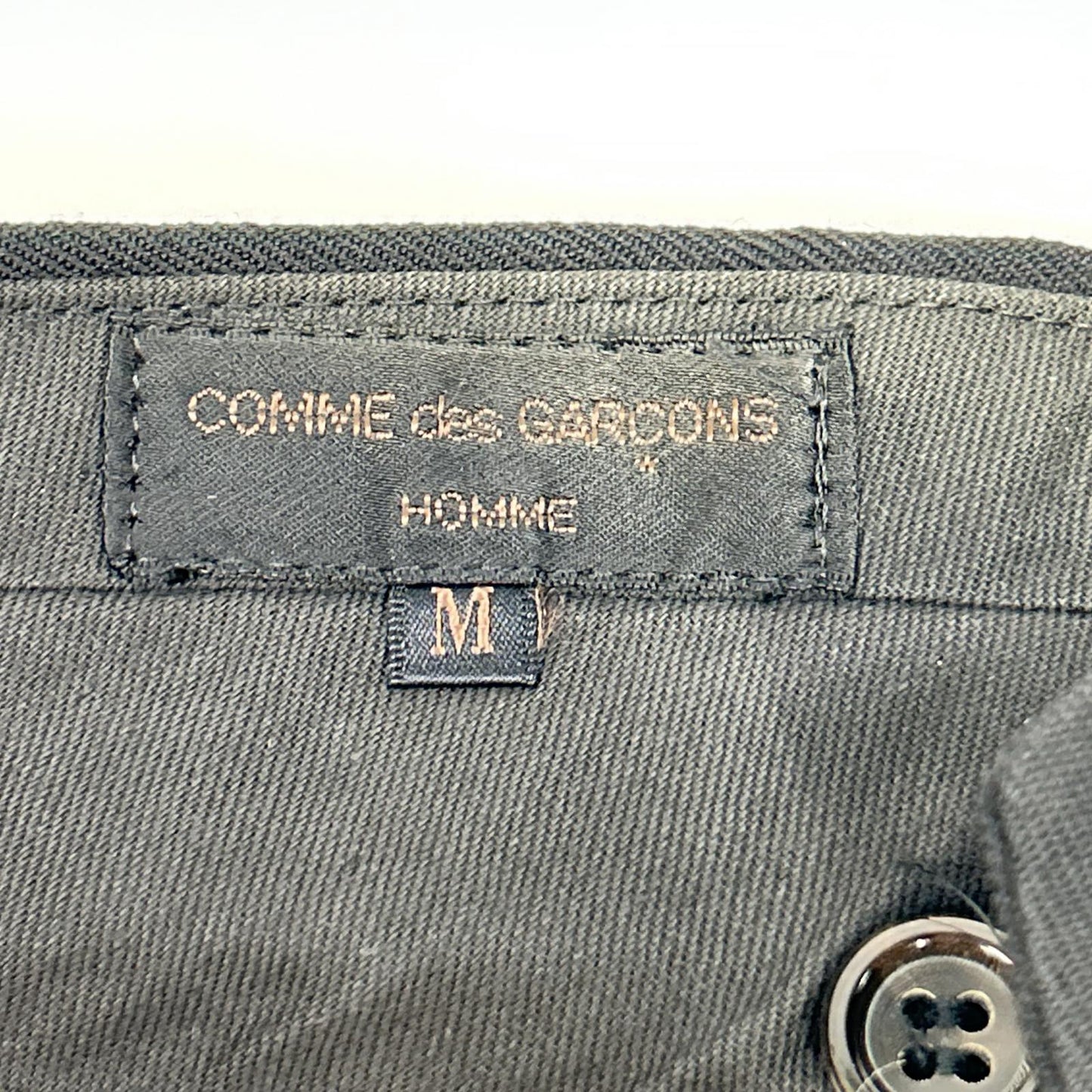 COMMEdesGARCONS HOMME コムデギャルソンオム 80s ブラック 2タックワイドトラウザー ボトムス