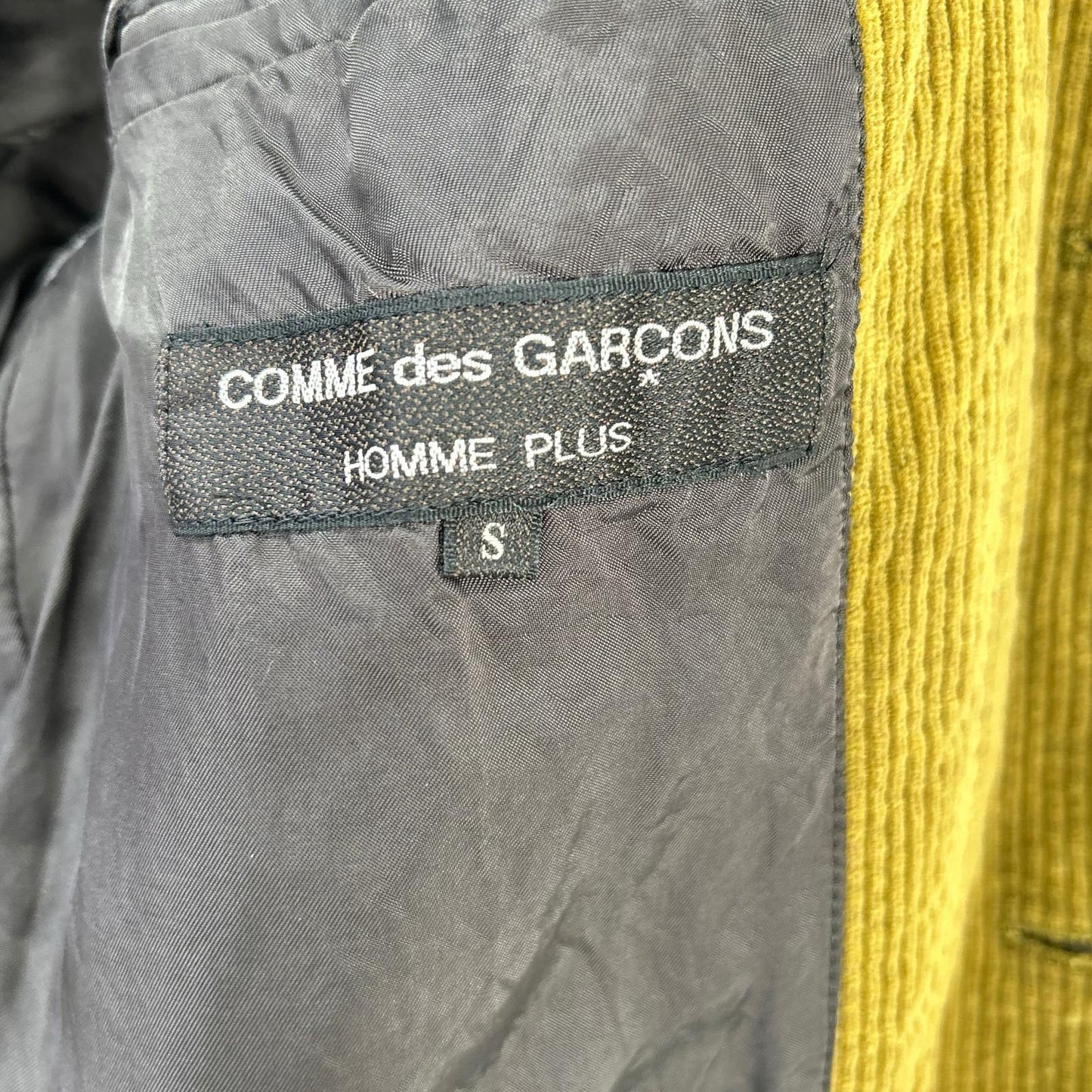 COMMEdesGARCONS HOMME PLUS コムデギャルソンオムプリュス 90s PJ-04003S コーデュロイ ウール 異素材ミックス ピークドラペルジャケット コート