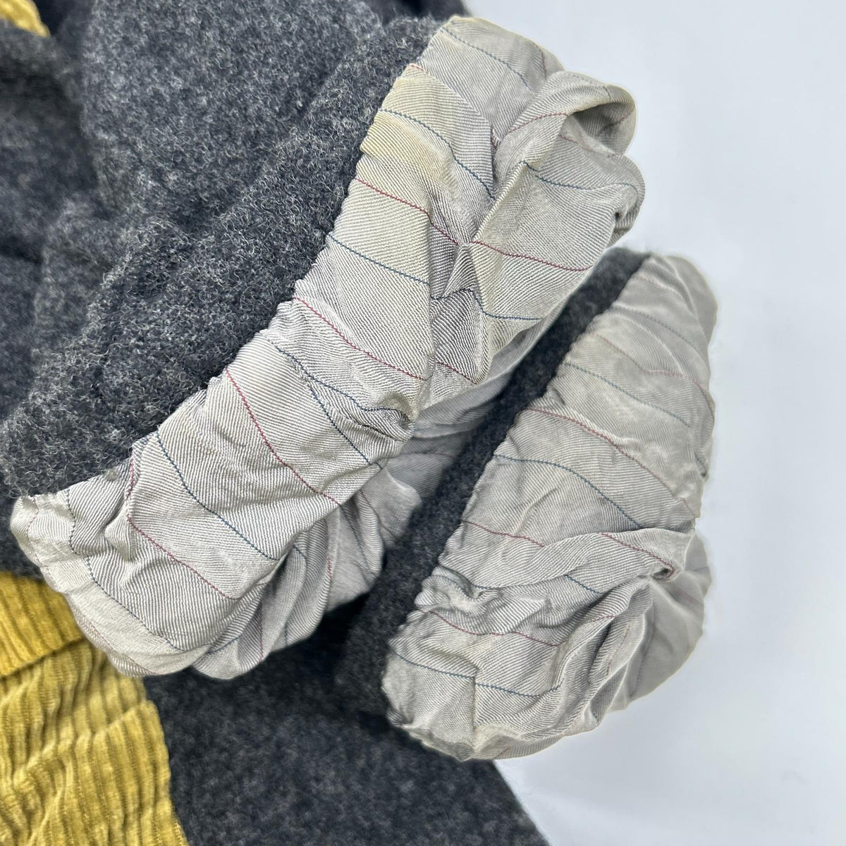 COMMEdesGARCONS HOMME PLUS コムデギャルソンオムプリュス 1994AW　縮絨期 PJ-04003S コーデュロイ ウール 異素材ミックス ピークドラペルジャケット コート