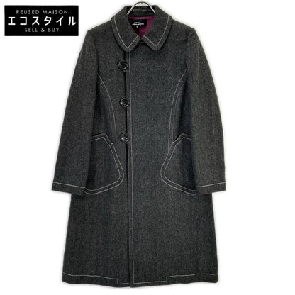 tricotCOMMEdesGARCONS トリココムデギャルソン 00s TL-C013 インナーブロックパターン ラウンドカラー コート コート
