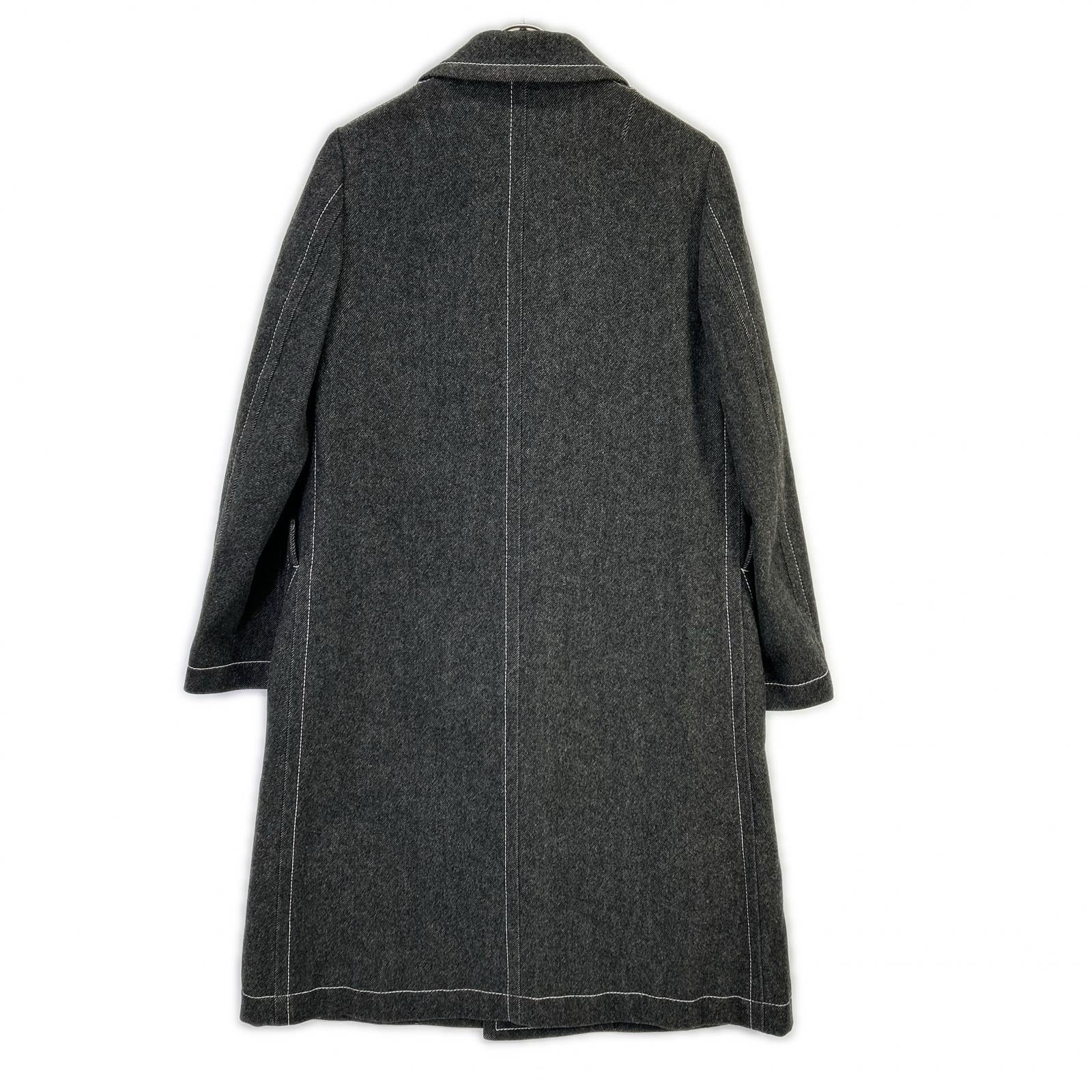 tricotCOMMEdesGARCONS トリココムデギャルソン 00s TL-C013 インナーブロックパターン ラウンドカラー コート コート