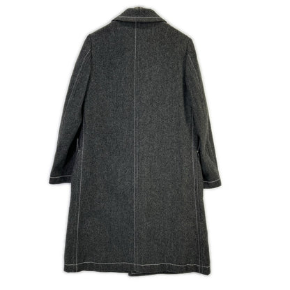 tricotCOMMEdesGARCONS トリココムデギャルソン 00s TL-C013 インナーブロックパターン ラウンドカラー コート コート