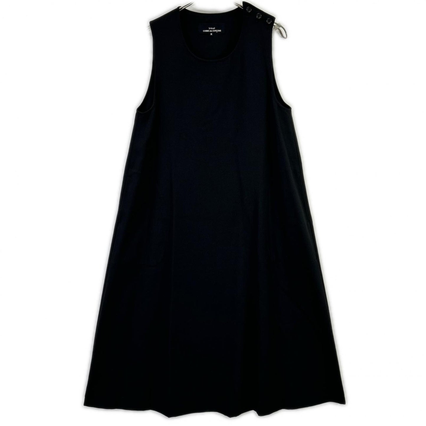 tricotCOMMEdesGARCONS トリココムデギャルソン 90s TA-08019M ブラック ノースリーブ フレアワンピース ワンピース
