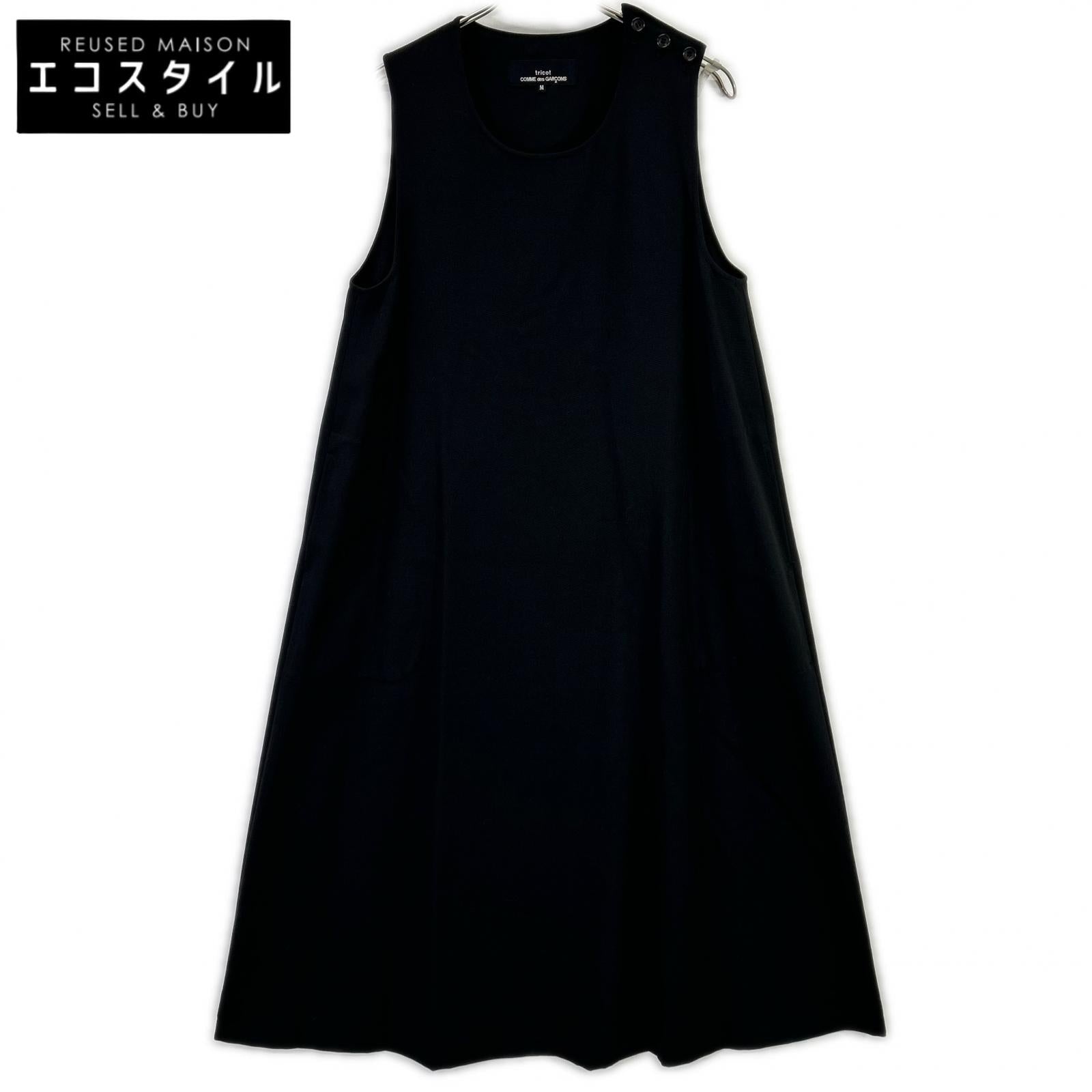tricotCOMMEdesGARCONS トリココムデギャルソン 90s TA-08019M ブラック ノースリーブ フレアワンピース ワンピース