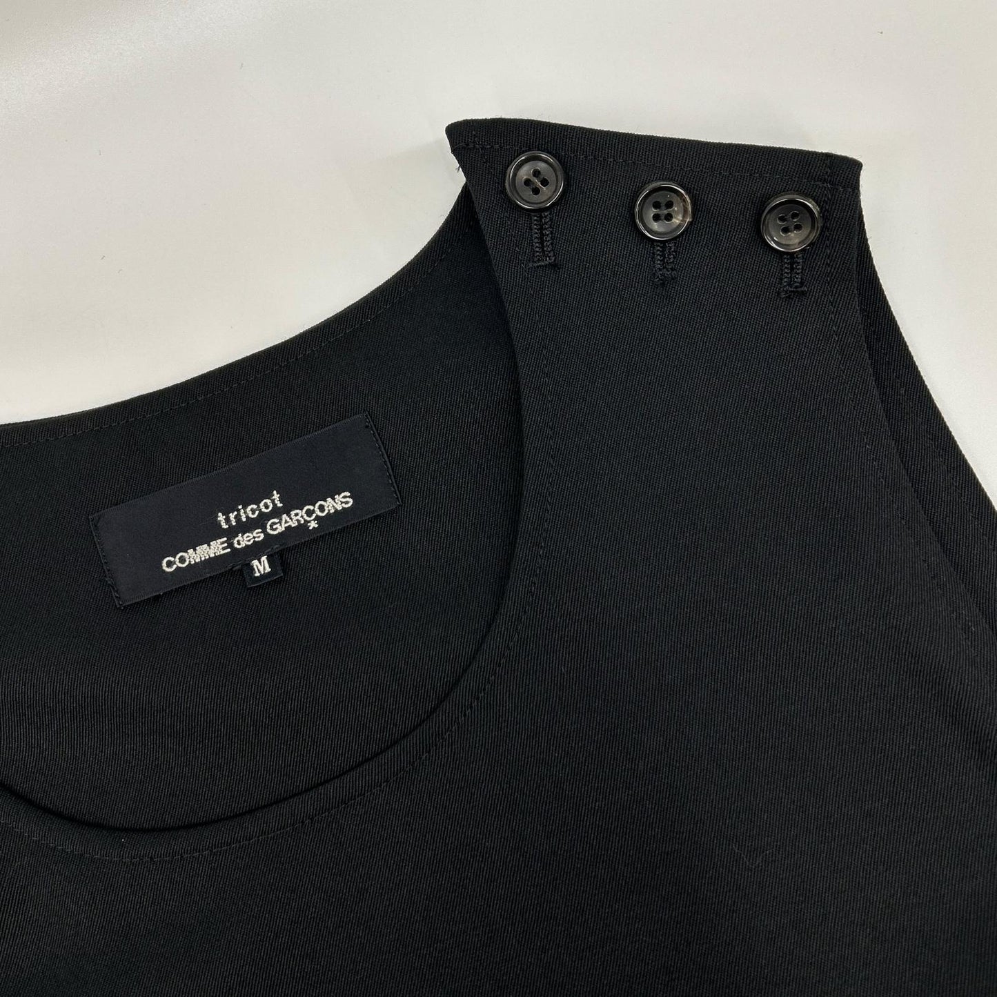 tricotCOMMEdesGARCONS トリココムデギャルソン 90s TA-08019M ブラック ノースリーブ フレアワンピース ワンピース