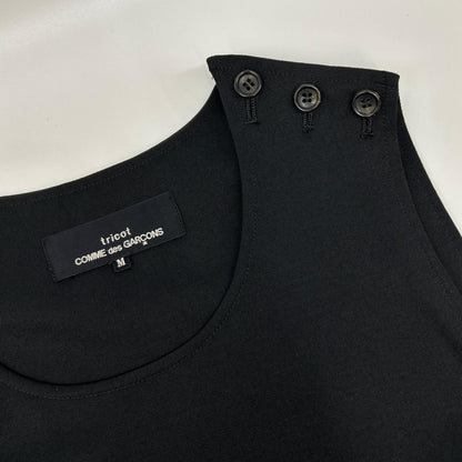 tricotCOMMEdesGARCONS トリココムデギャルソン 90s TA-08019M ブラック ノースリーブ フレアワンピース ワンピース