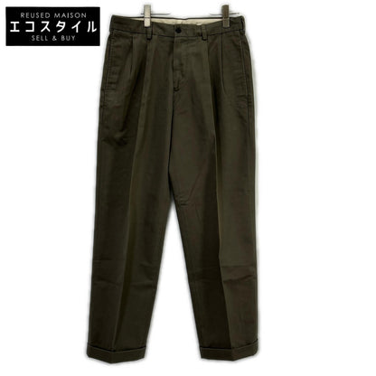 BrooksBrothers ブルックスブラザーズ ELLIOT グレー 2タック ワイドコットントラウザー ボトムス