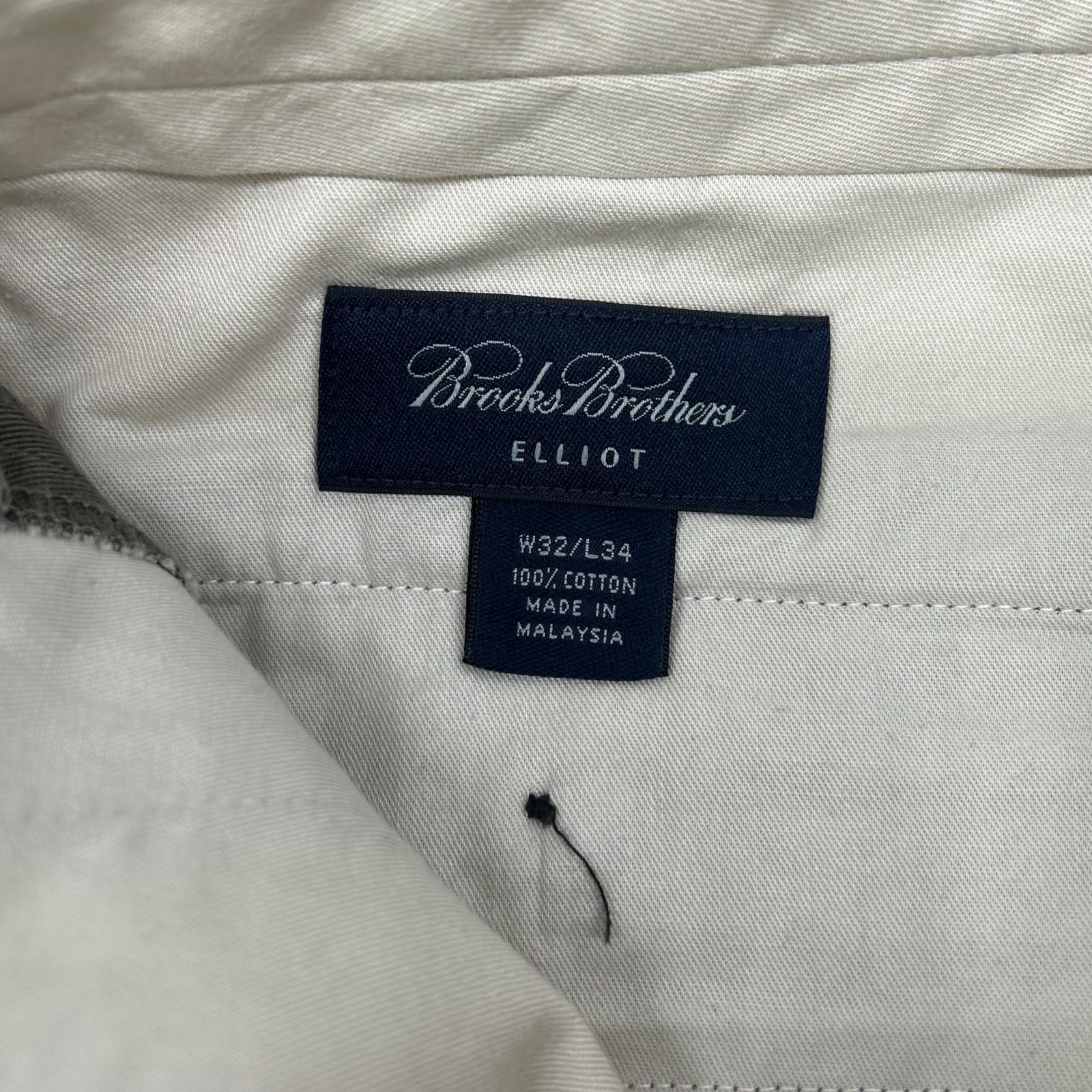 BrooksBrothers ブルックスブラザーズ ELLIOT グレー 2タック ワイドコットントラウザー ボトムス