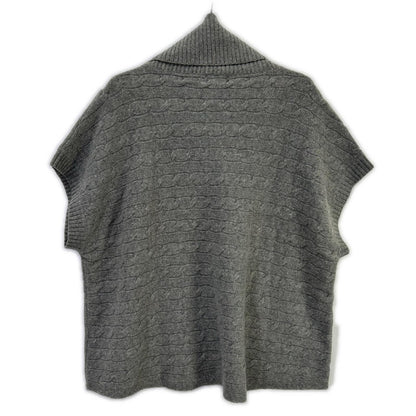 POLObyRalphLauren ポロラルフローレン メリノウール グレー アラン編み ハイネックハーフスリーブニット トップス