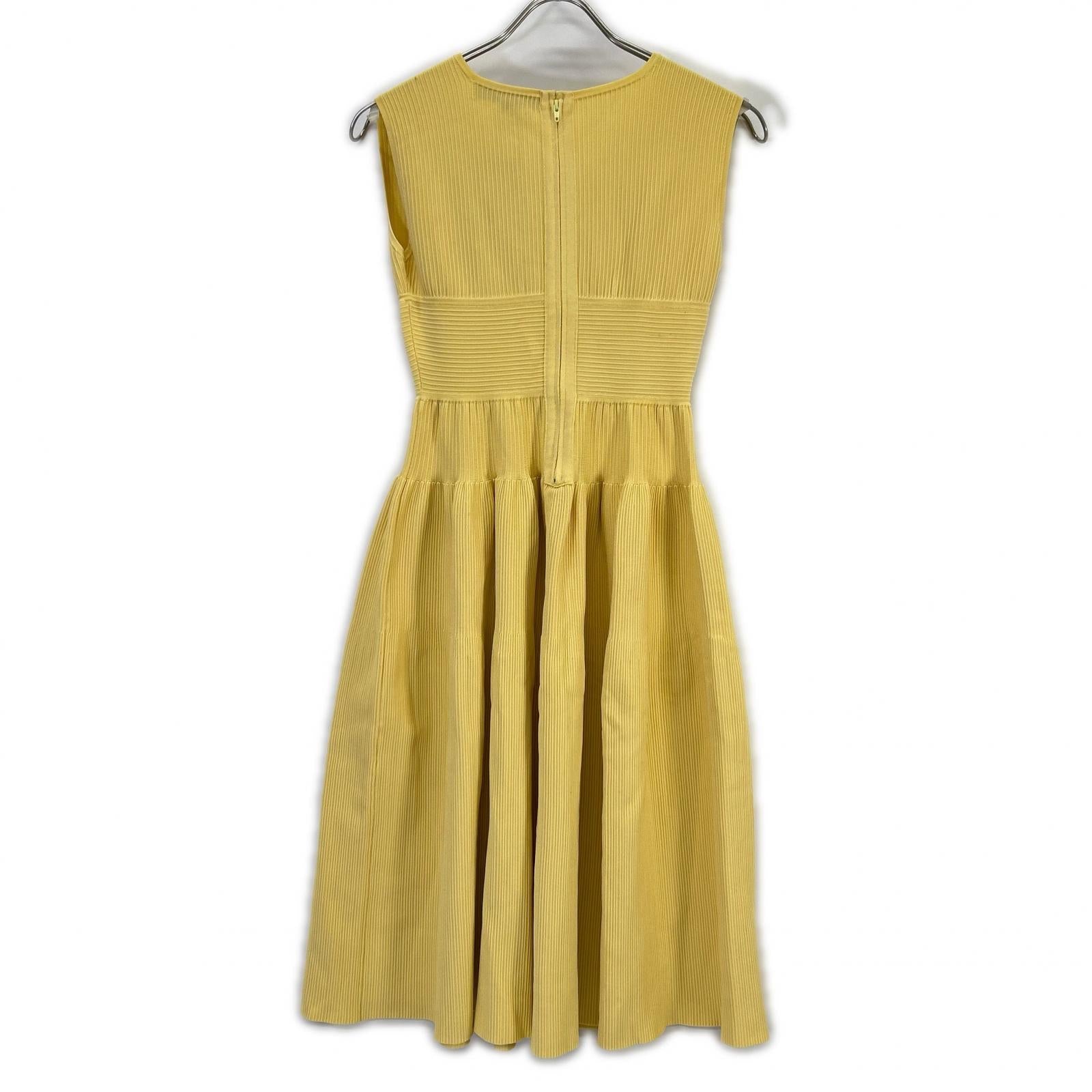 CORCOVADO Corcovado 32-04-00058 yellow rayon rib-knit sleeveless dress dress