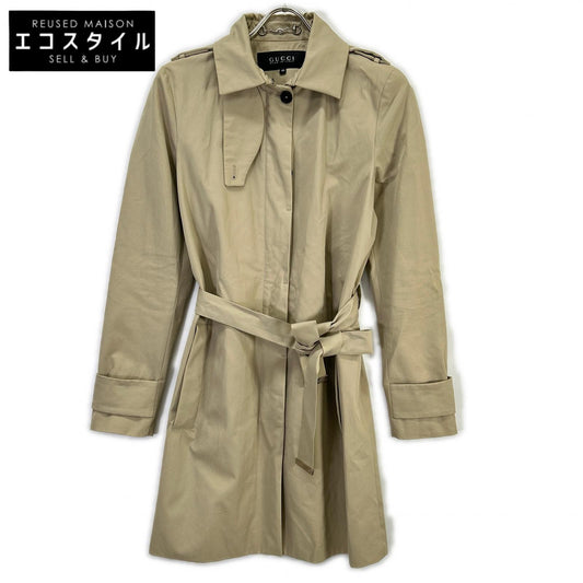 GUCCI グッチ 2010年製 257410 ベージュ ベルト付き ジップコート コート
