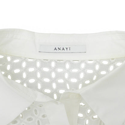 ANAYI アナイ ペチコート付 カットワークレース ワンピース レディース ホワイト 38 102417-14 ワンピース