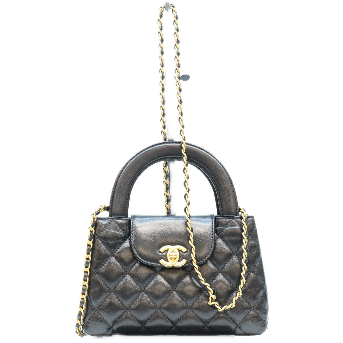 CHANEL シャネル AS4416 黒 カーフ マトラッセ ミニショッピングバッグ ショルダーバッグ ショルダーバッグ