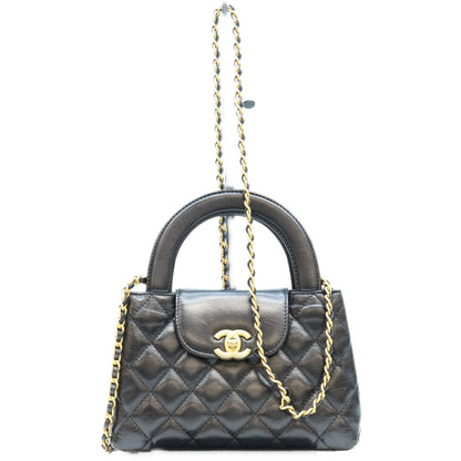 CHANEL シャネル AS4416 黒 カーフ マトラッセ ミニショッピングバッグ ショルダーバッグ ショルダーバッグ